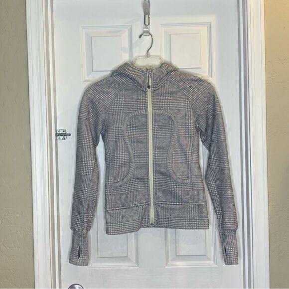 lululemon athletica Tops - Lululemon Scuba hoodie sweatshirt Heathered Gray Size 4